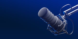 Realistic studio microphone with boom arm